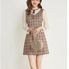 9魅KA0A0003淑女蕾丝印花减龄舒适易搭连衣裙女2021